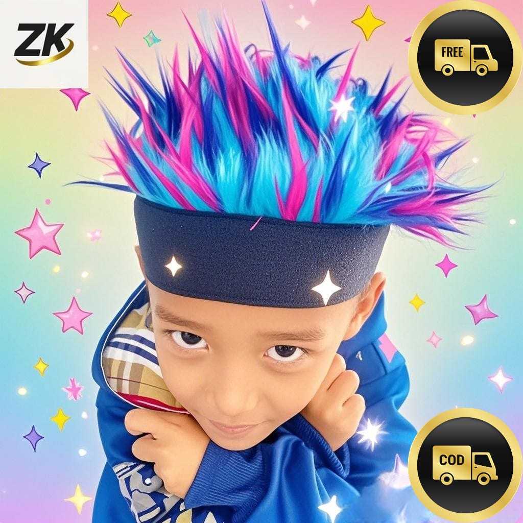 Topi Rambut Palsu OriginalWig Panjang Anak 5 - 12 Tahun