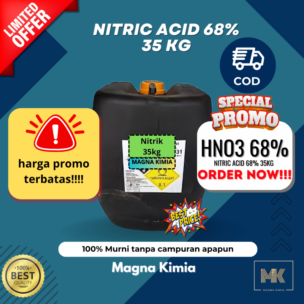 

nitric acid 68% 5kg - HNO3 68% 35kg murni