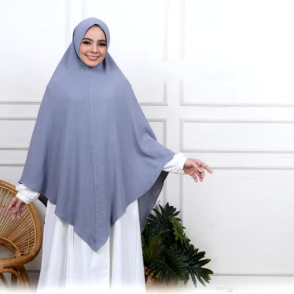 Jilbab crinkle pinguin stndar / Bergo Crinkle Airflow Pet / Jilbab Crinkle Pet Antem / khimar Crinkl