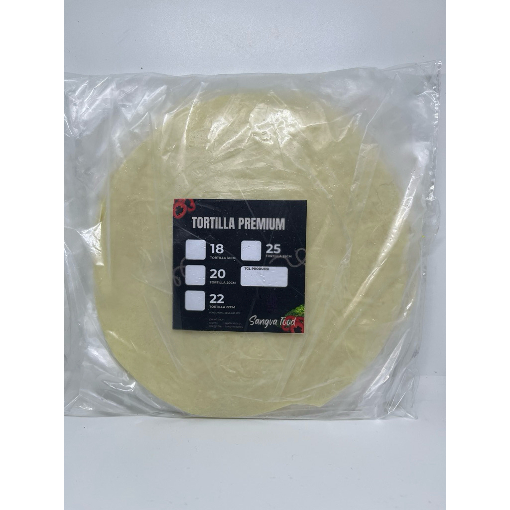 

Tortilla Premium 25cm Isi 20 lembar Tortilla Kulit Kebab Halal Daging