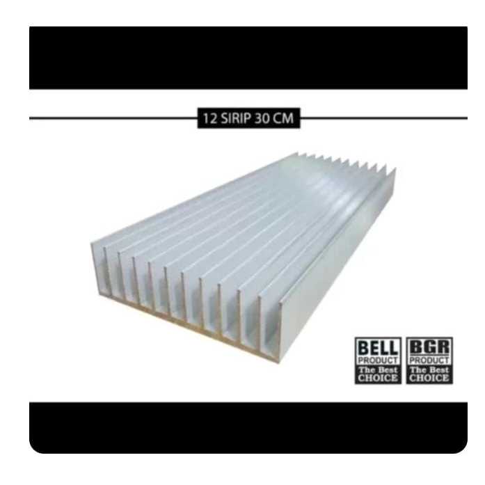 RF4418 Heatsink pendingin 12 sirip 20cm x10cm by PCM LTC GLODOK
