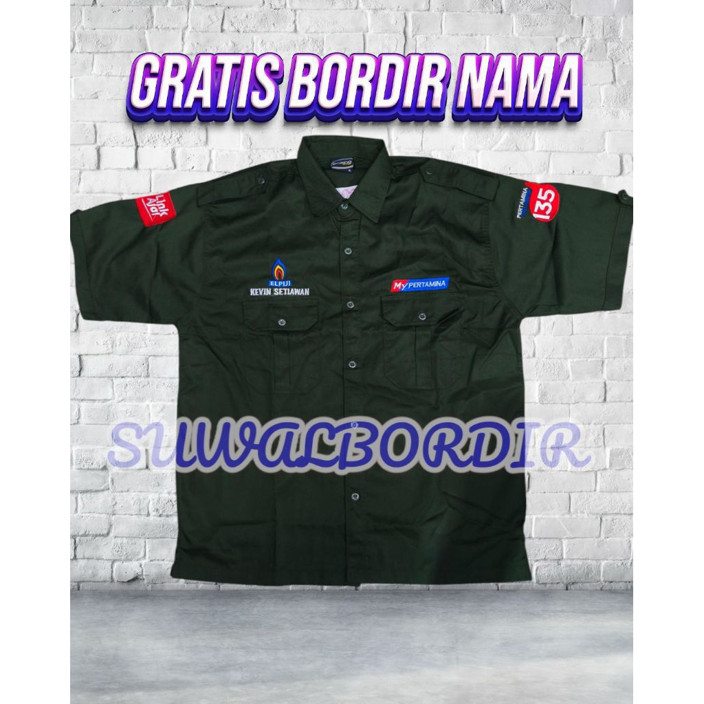 KEMEJA MY PERTAMINA LENGAN PENDEK TERBARU SERAGAN PDH MY PERTAMINA ATASAN BAJU MY PERTAMINA KEMEJA M