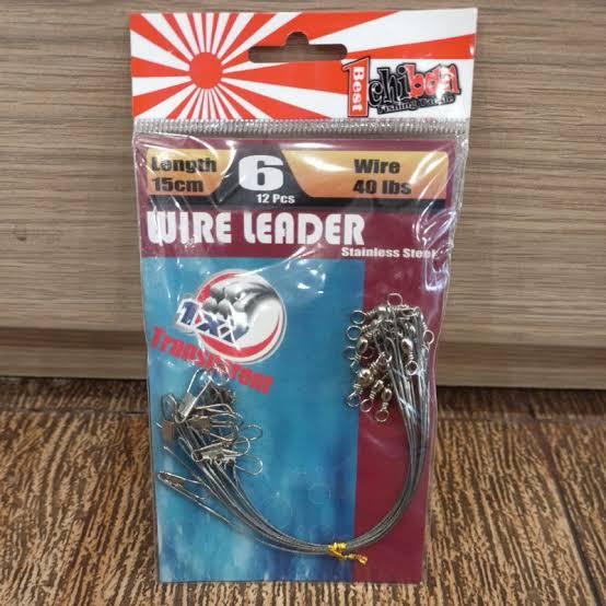 Kawat Neklin Pancing Ichiban Wire Leader 40Lb Isi 12 Pcs