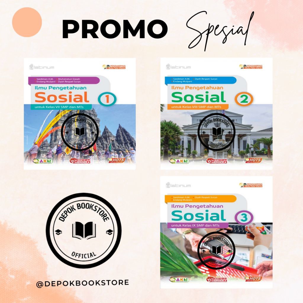 BUKU PLATINUM IPS SMP KELAS 7,8,9 KURIKULUM MERDEKA 100% ORIGINAL