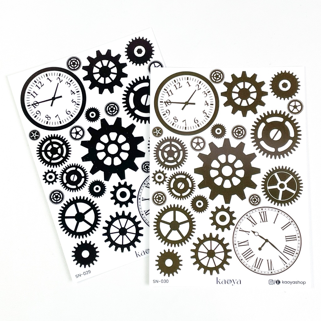 

Sticker Sheet: Clock Scrapbook Journal Stiker deco handmade by KaoyaShop