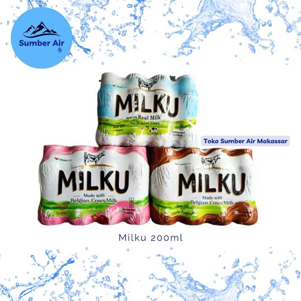 

Milku Susu UHT Premium 200ml (1 pack isi 12 botol)