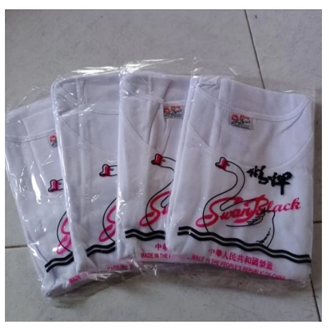Kaos Oblong Pria Swan Brand Kaos Dalam Putih Polos