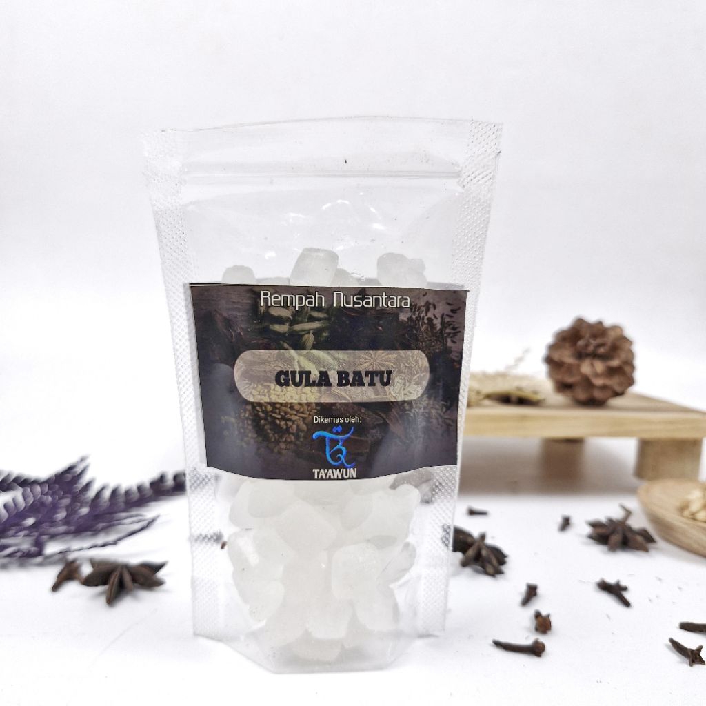 

Gula Batu Kristal premium asli 100gr//Kristal Bersih, Tanpa Pengawet Pemanis Tradisional, Cocok untuk Minuman