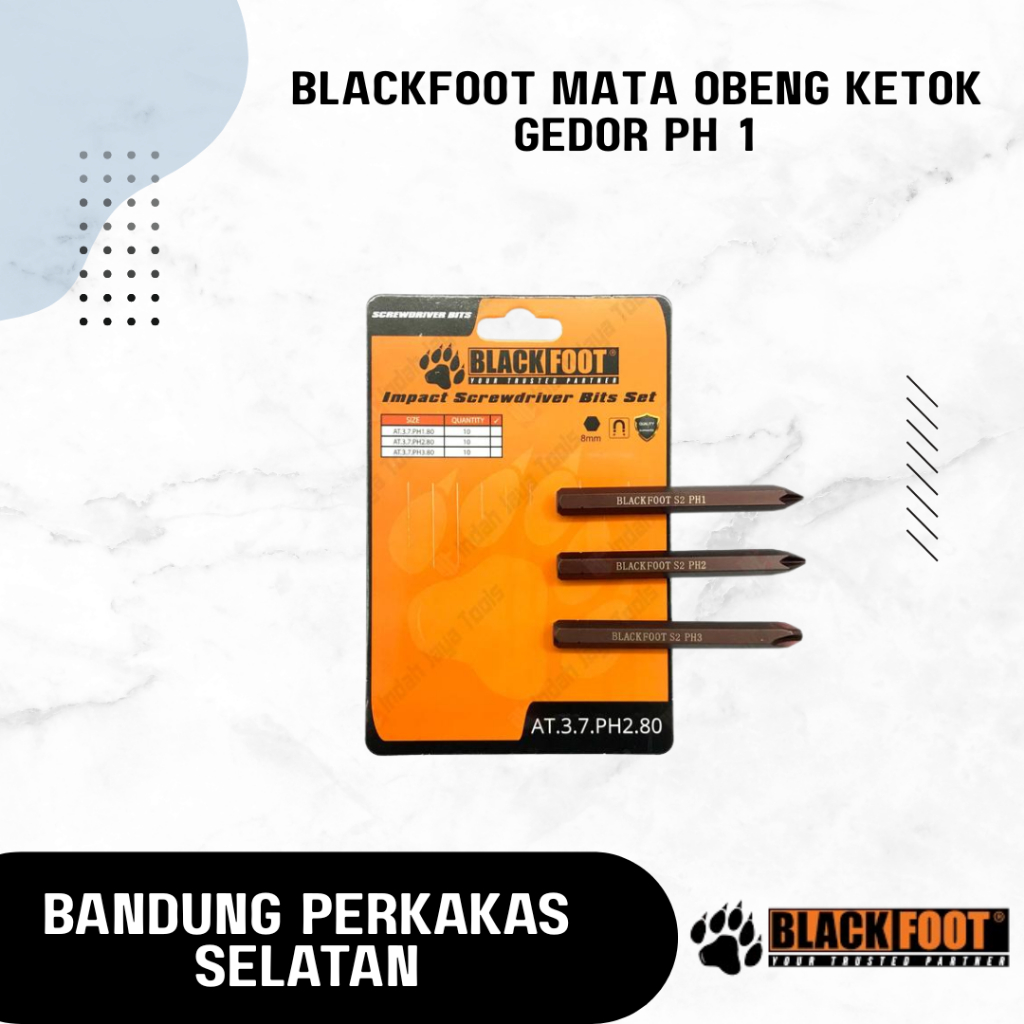 

BLACKFOOT Mata Obeng KETOK Gedor - Impact Screwdriver Bits - PH1