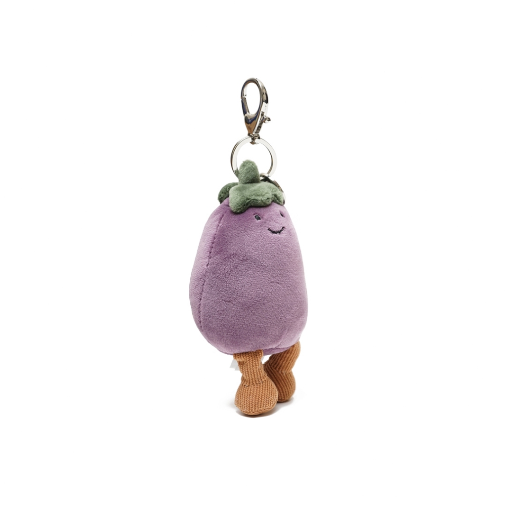 Jellycat Vivacious Aubergine Keyring Bag Charm