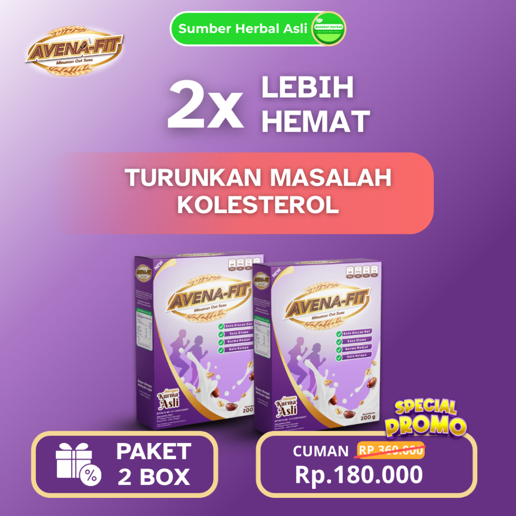 

Avena fit Paket Hemat 2 Box Susu Sereal Ampuh Turunkan Kolesterol Jahat LDL Sehatkan Jantung dan Tubuh - Kaya Serat & Rendah Lemak untuk Diet Sehat