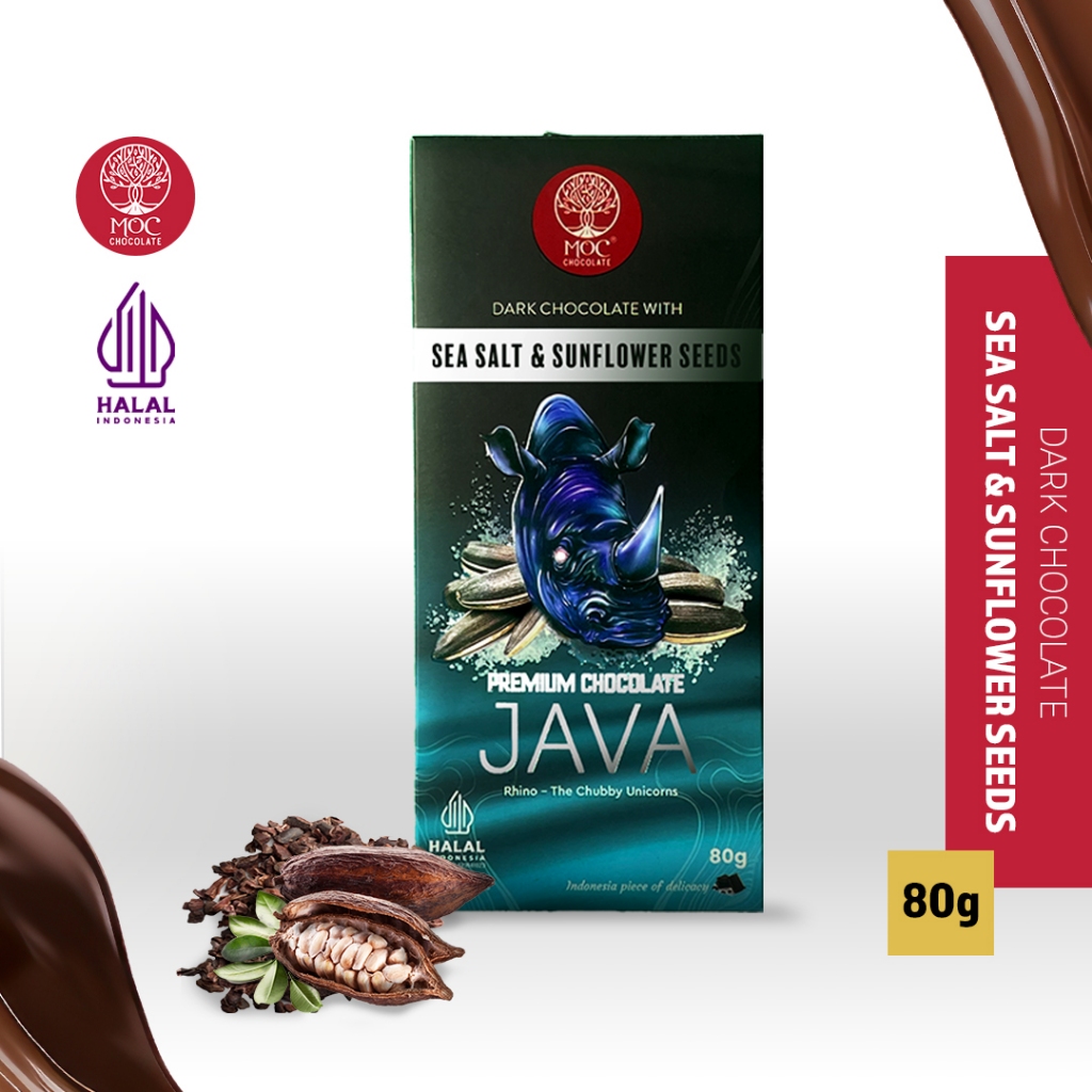 

MOC Chocolate Filled Bars - Dark Chocolate with Sea Salt & Sunflower Seeds 80 Gram