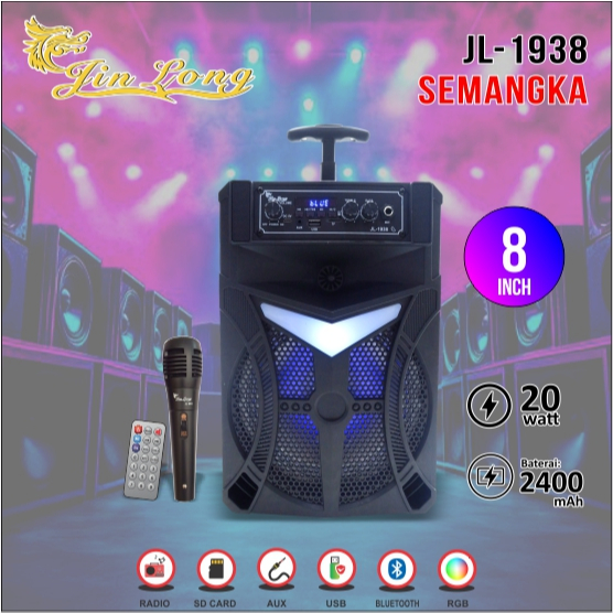 SPEAKER AKTIF SUPER BASS-BLUETOOTH-WIRELESS-JL 1938 SEMANGKA