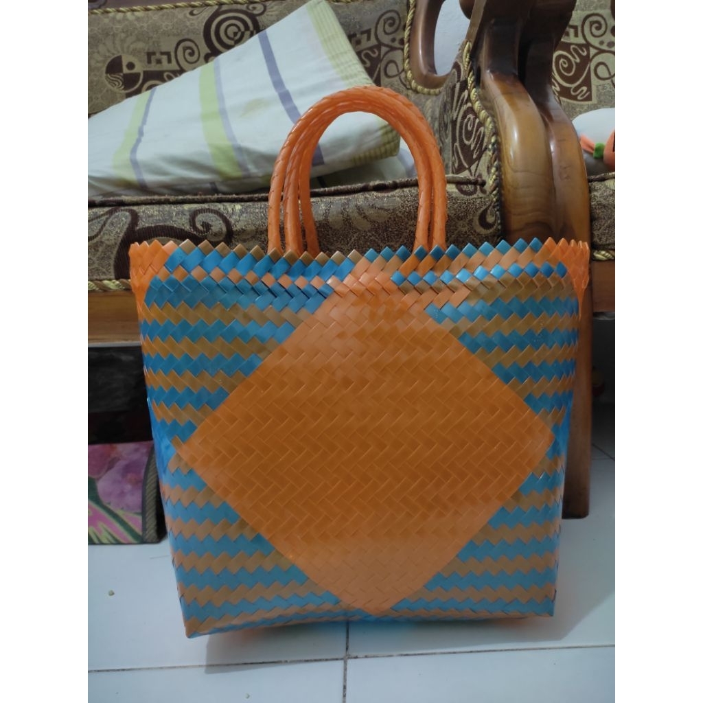 (NEW) Tas Anyaman Plastik Kaca ukuran super jumbo