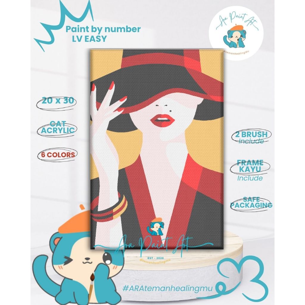 

Ara Paint Art MISS CLAUDIA SERIES Paint by numbers kit I Painting I Painting by numbers I Kado Wisuda I Kado unik I Kanvas Lukis