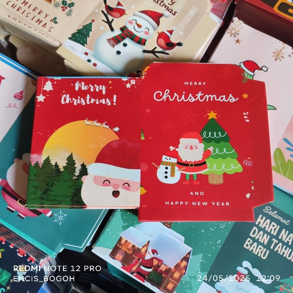 

[100 lembar] amplop Natal|Happy new year|Tahun baru|Merry Christmas free plastik