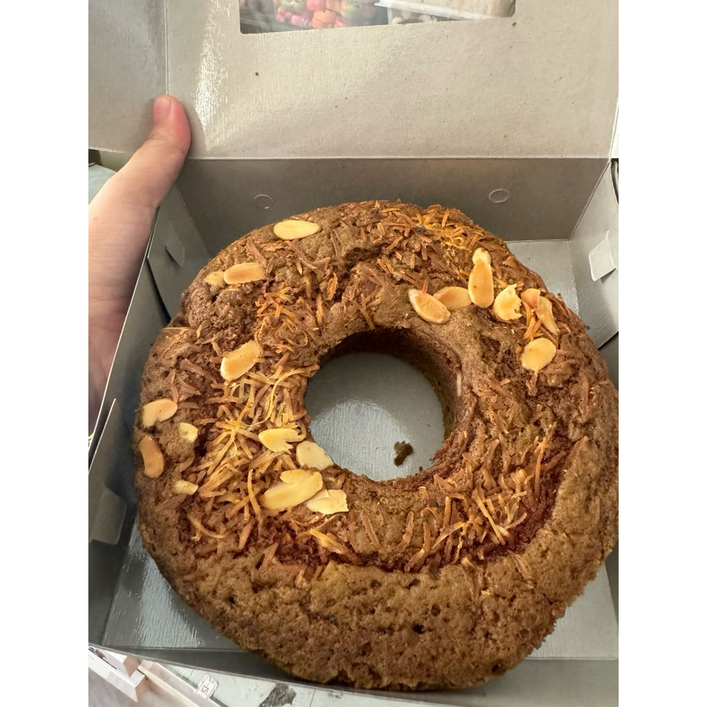 

Bolu Jadul Coklat keju Almond