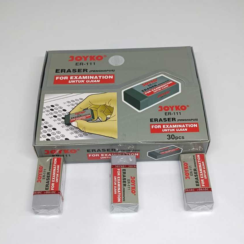 

Penghapus Hapusan pensil untuk ujian warna abu Joyko eraser ER-111 / Perlengkapan menulis / ATK