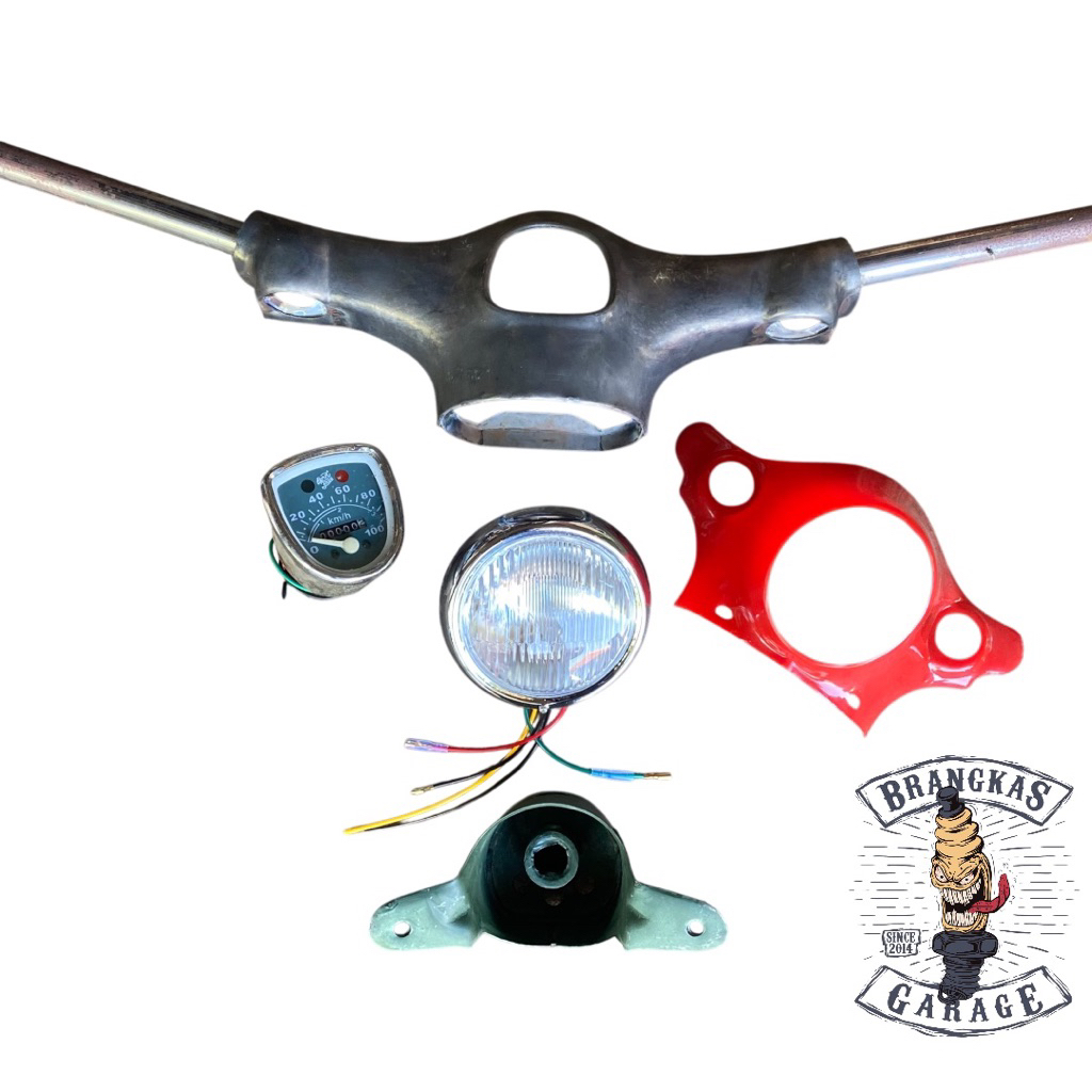 Batok stang stir honda pispot C50 C70 C90 set stang pispot pres solo set