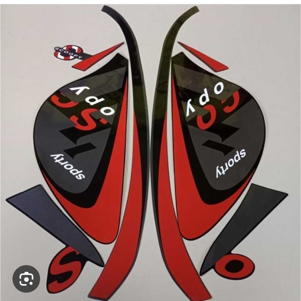 Stiker Striping Honda Scoopy Sporty 2022 Hitam List Stiker Standar Scoopy Sporty 2022 Terbaik