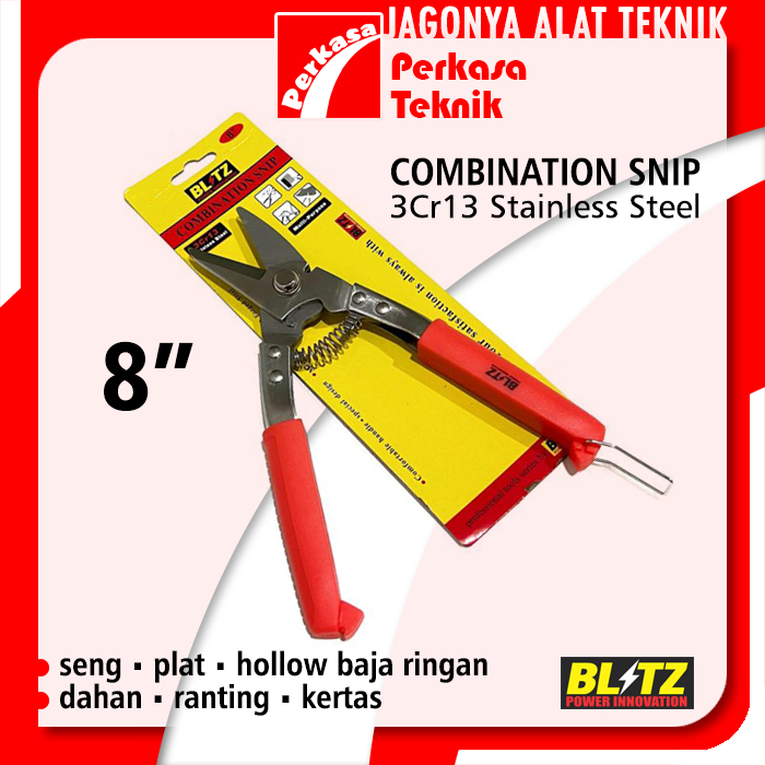 

Gunting Seng 8" BLITZ 517 Stainless Steel 3CR13 Holo Baja Ringan