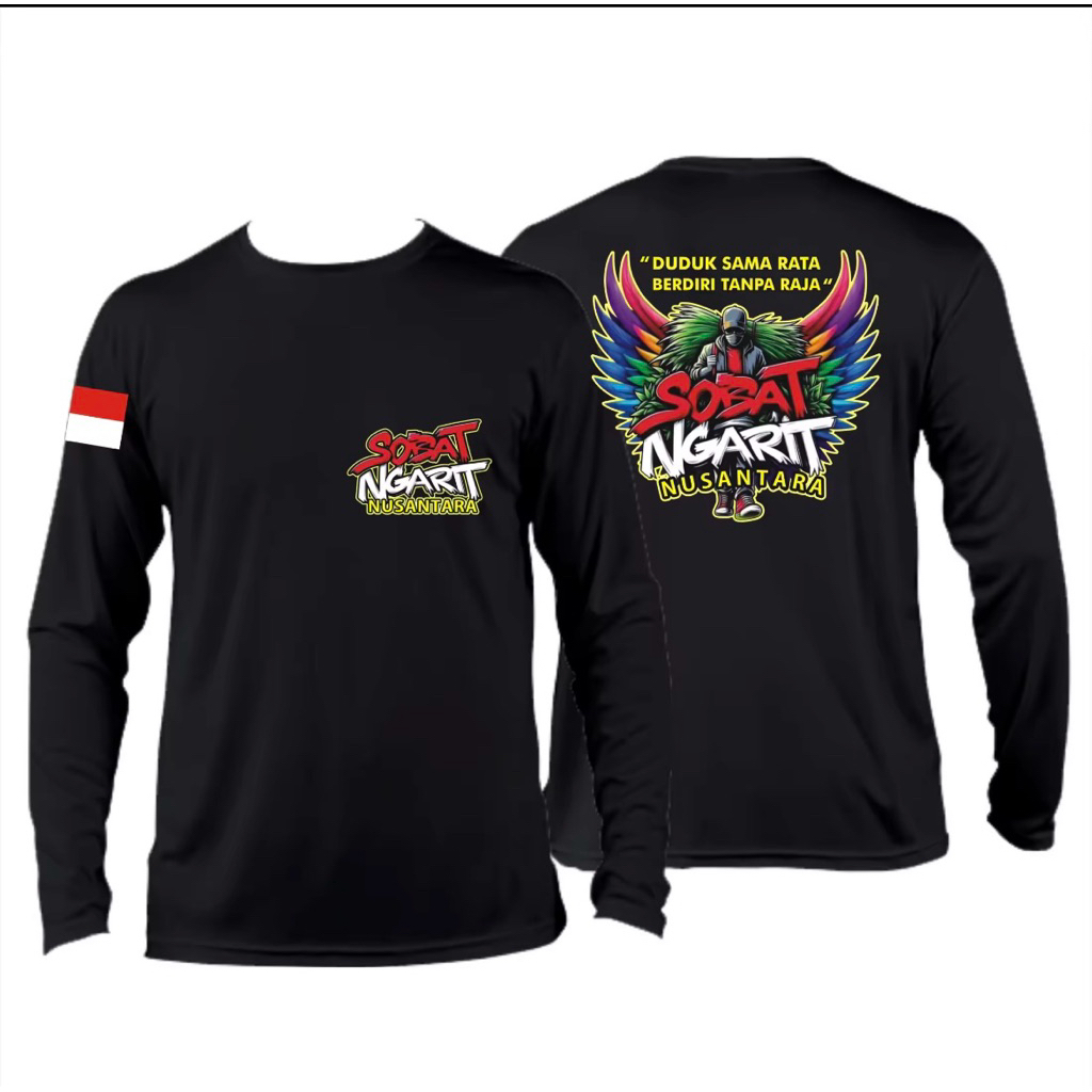 KAOS DISTRO PRIA LENGAN PANJANG SOBAT NGARIT NUSANTARA