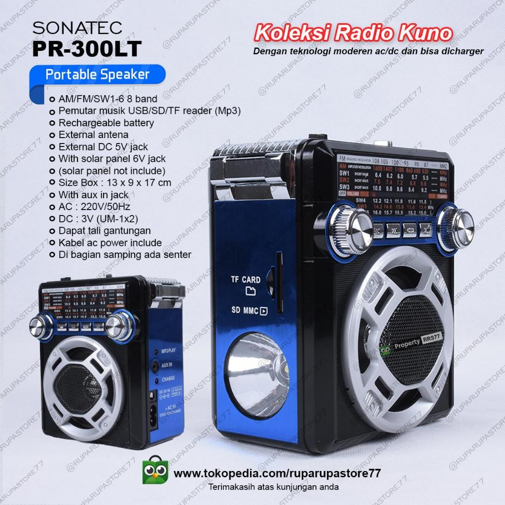 Radio mini speaker mp3 Sonatec ac/dc PR-300 charger senter