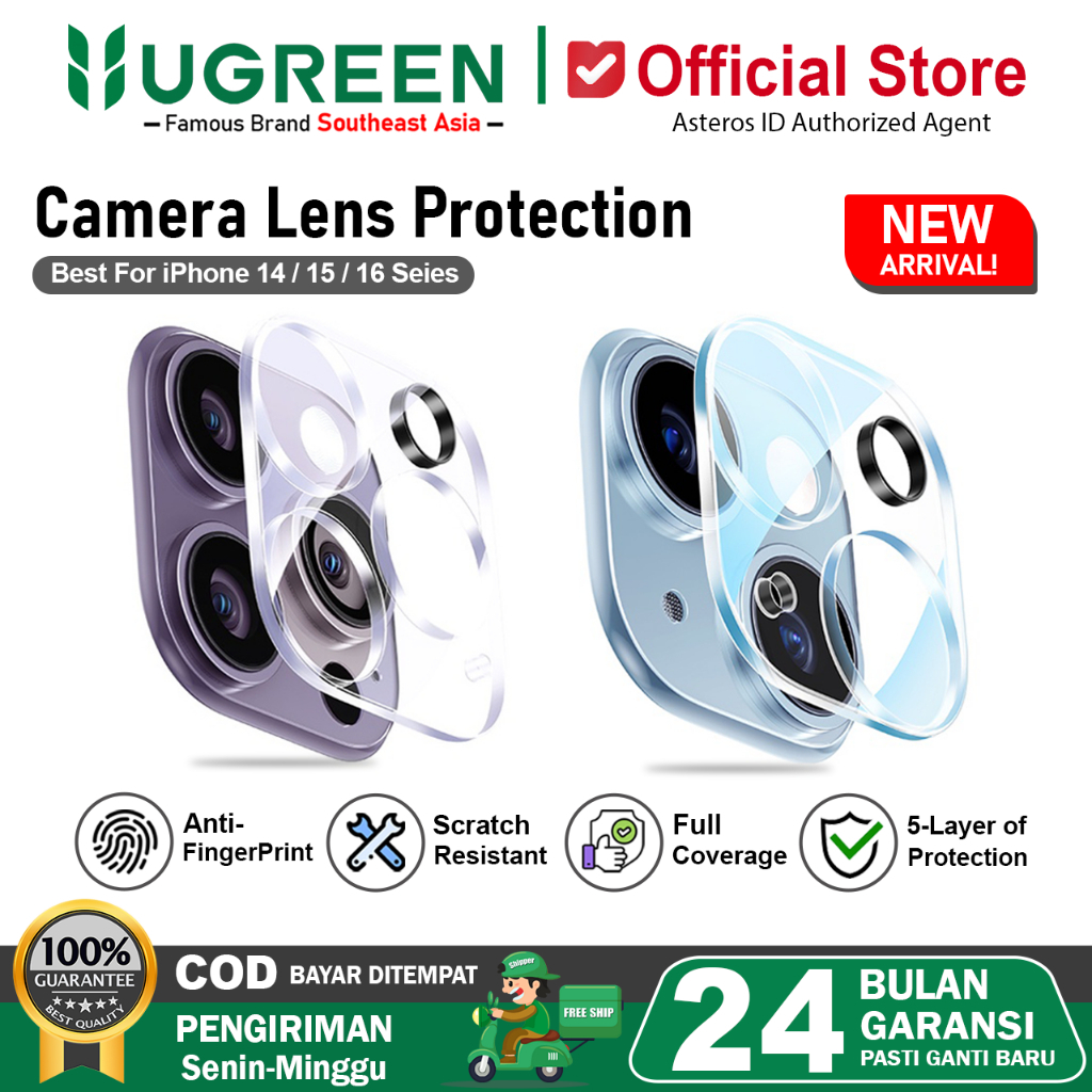 UGREEN Lens Camera Protector iPhone 16 15 14 Series Full Film Transparent Protection Glass