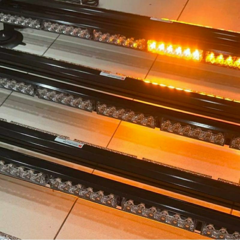 Rotator strobo lampu rotator atap mobil 6 sisi 90cm 4 kaki magnet