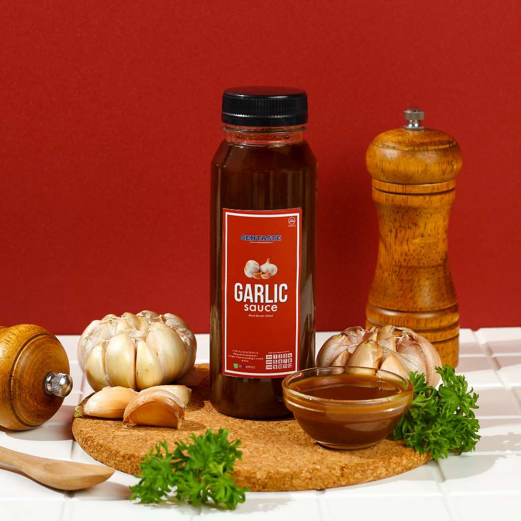 

SenTaste Garlic Sauce 250ml - Saus Garlic ala Pepper Rice Lunch Steak Grill Bbq Yakiniku Teppanyaki