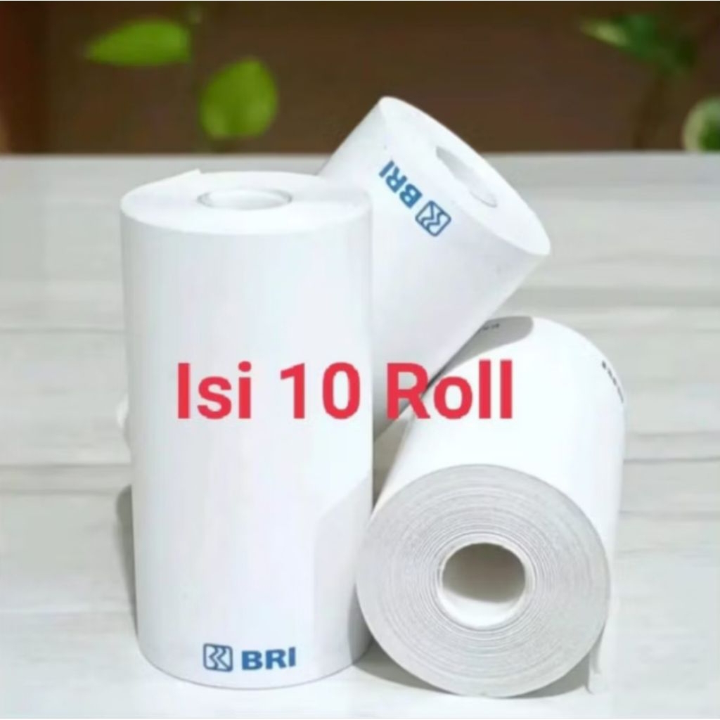 

Kertas Struk Thermal Logo bank BRI 57/58x30 coreles paket 10 roll