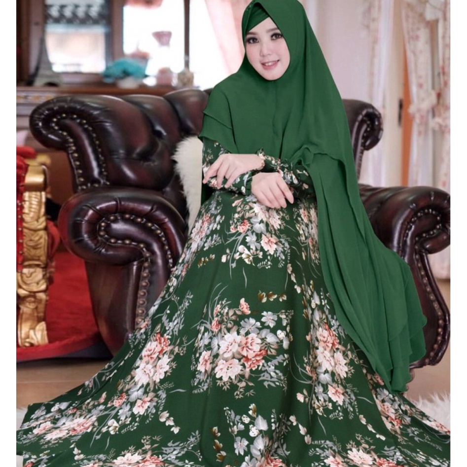 KODE S23W gamis monalisa pelangi ping khimar