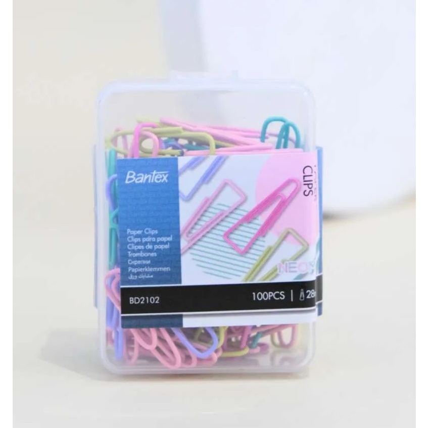 

Bantex paper clip pastel 100pcs BD2102