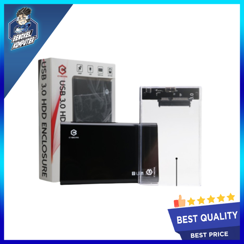 CYBORG HDD ENCLOSURE 2.5" TRANSPARAN/BLACK