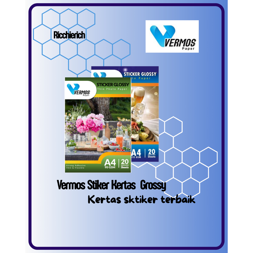 

Vermos Kertas Stiker terbaik A4 GSM 90/130 GSM