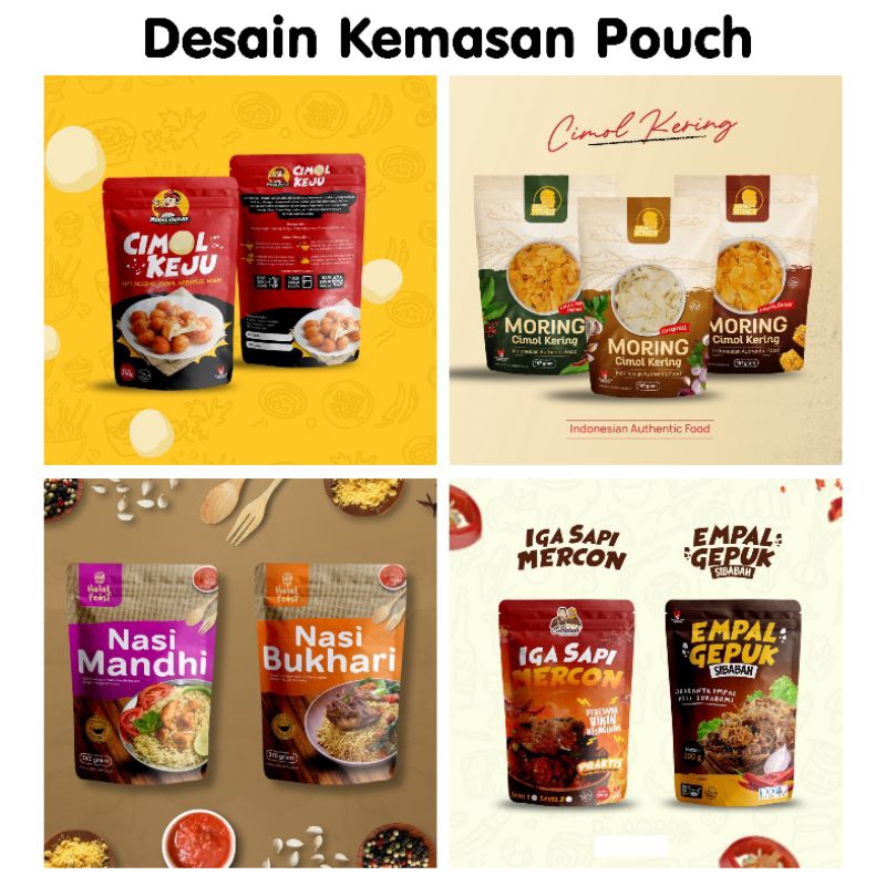 Desain kemasan pouch 2 sisi - Desain Packaging kemasan makanan