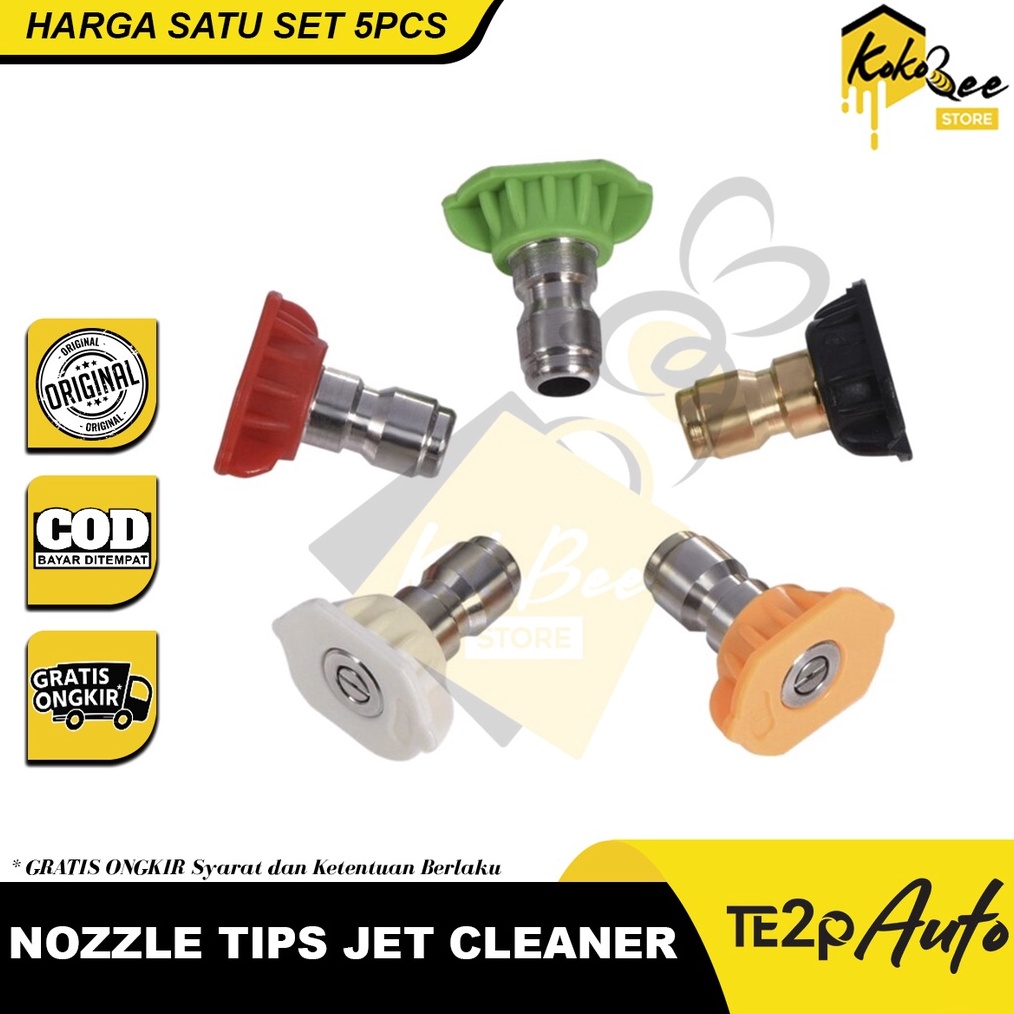 KODE N59Y Nozzle spray tip quick release pressure jet cleaner kepala sprayer set 5pcs 14 inch  Kepal