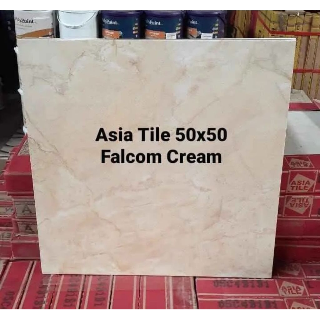 Keramik Lantai (Glossy ) 50x50 Cream n Abu Motif/ Keramik 50x50 Lantai/ Keramik Ukuran 50x50/ Kerami