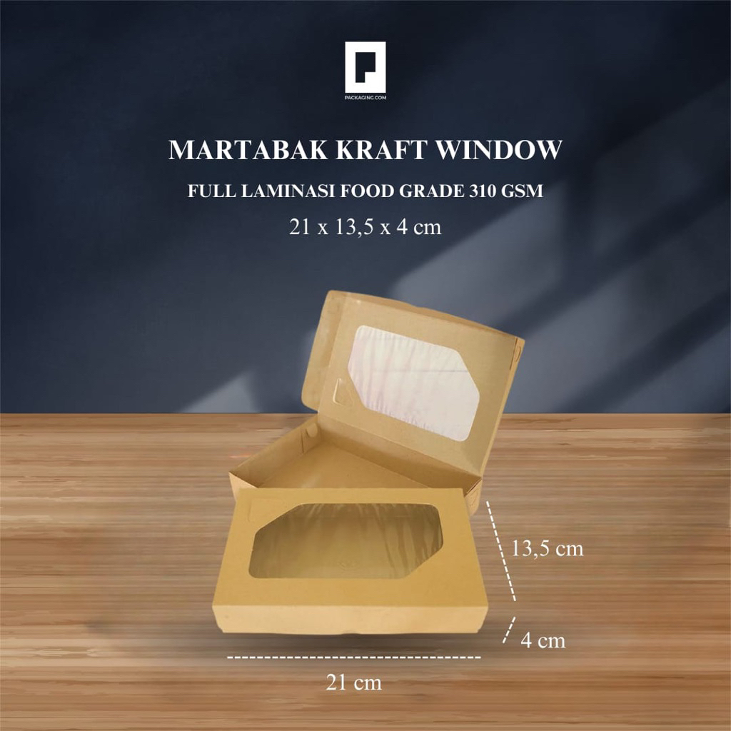 

Box Kraft Martabak/Box Martabak Full Laminasi uk 21x13,5x4cm
