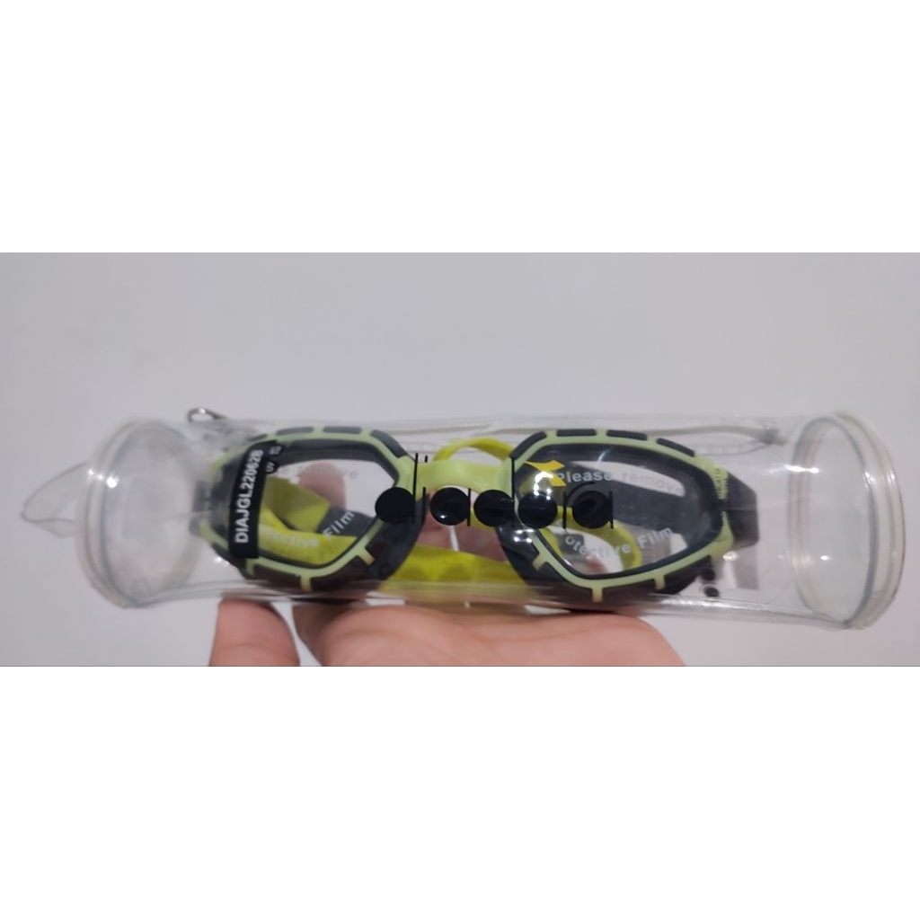SALE Kacamata Renang Anak DIADORA Junior Goggles With UV Protect Black Yellow Original Sports Statio