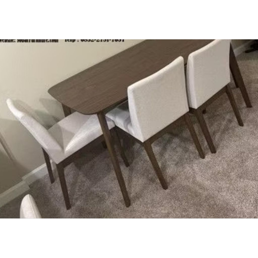 RAY Set Meja Cafe Minimalis Kayu Jati - Meja Makan scandinavian new unik