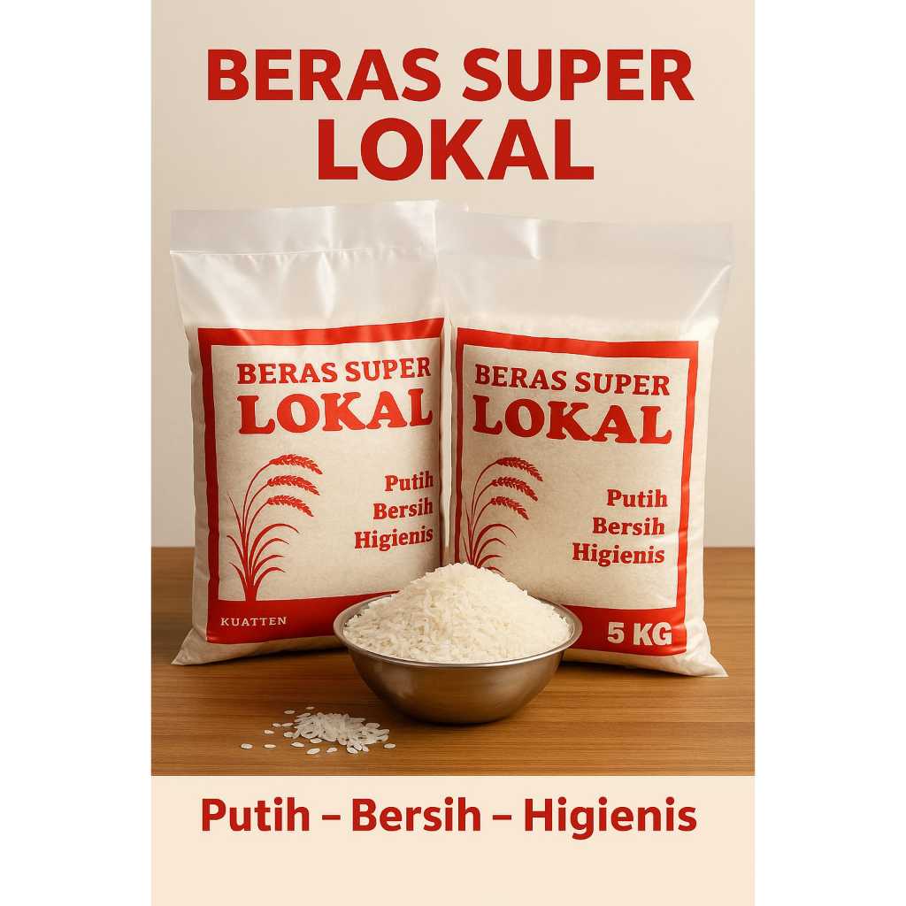 

Beras Super Lokal Putih - Bersih Higienis 5 KG