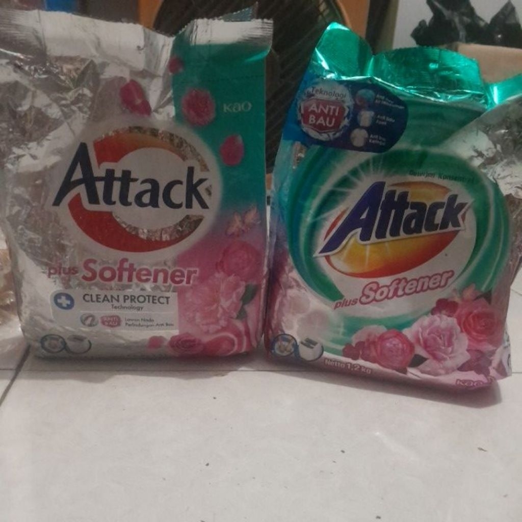 detergen attack softener bubuk 1,2kg dan jaz 1 800 gr