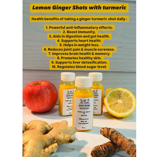 

Lemon Ginger Shot with turmeric