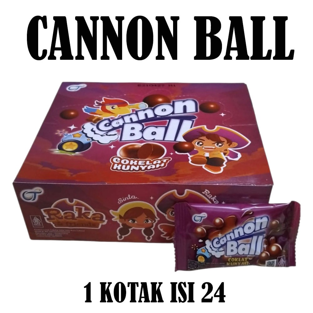 

Ukf5Pc6F4H (Kuliner.Kita) Cannon Ball Coklat Kunyah Kotak Isi 24