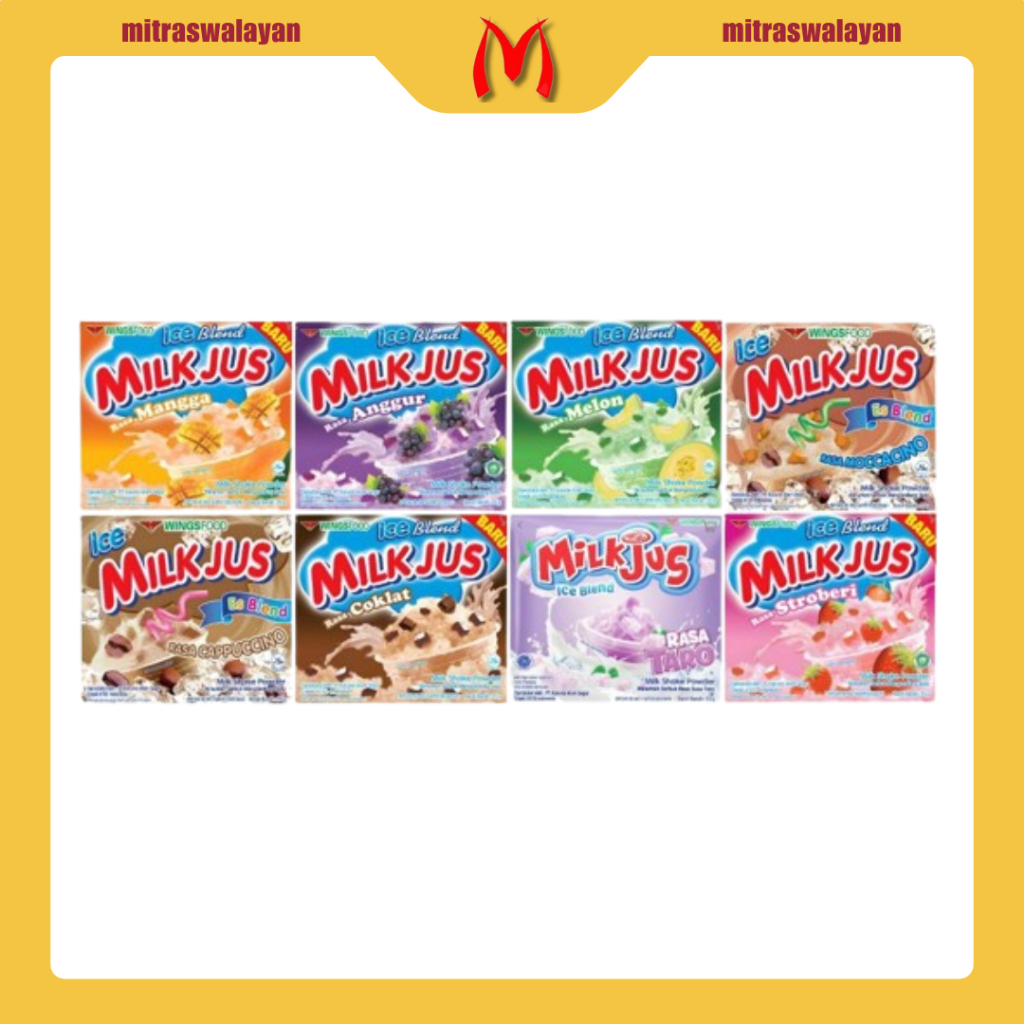 

MILKJUS Ice Blend Minuman Susu Aneka Rasa Kemasan Renceng isi 10 sachet
