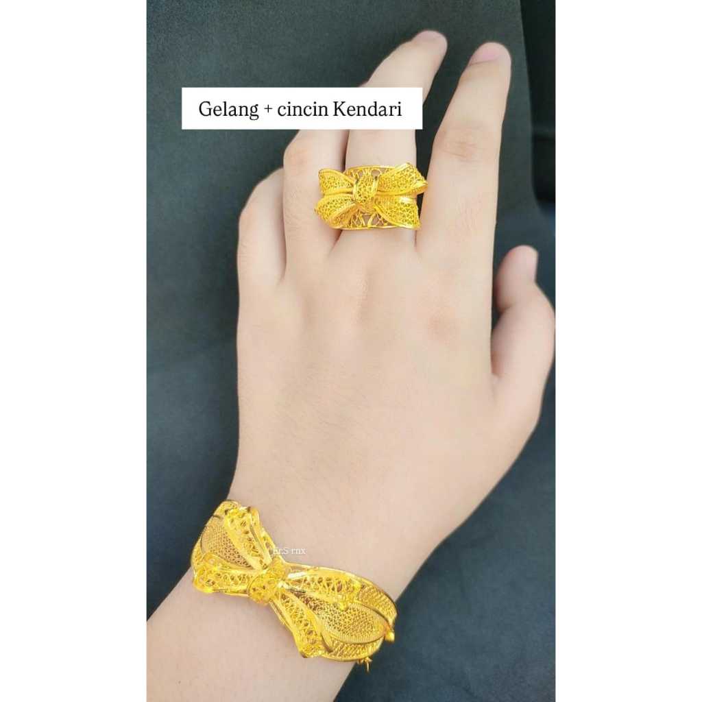 gelang cincin Kendari lapis emas