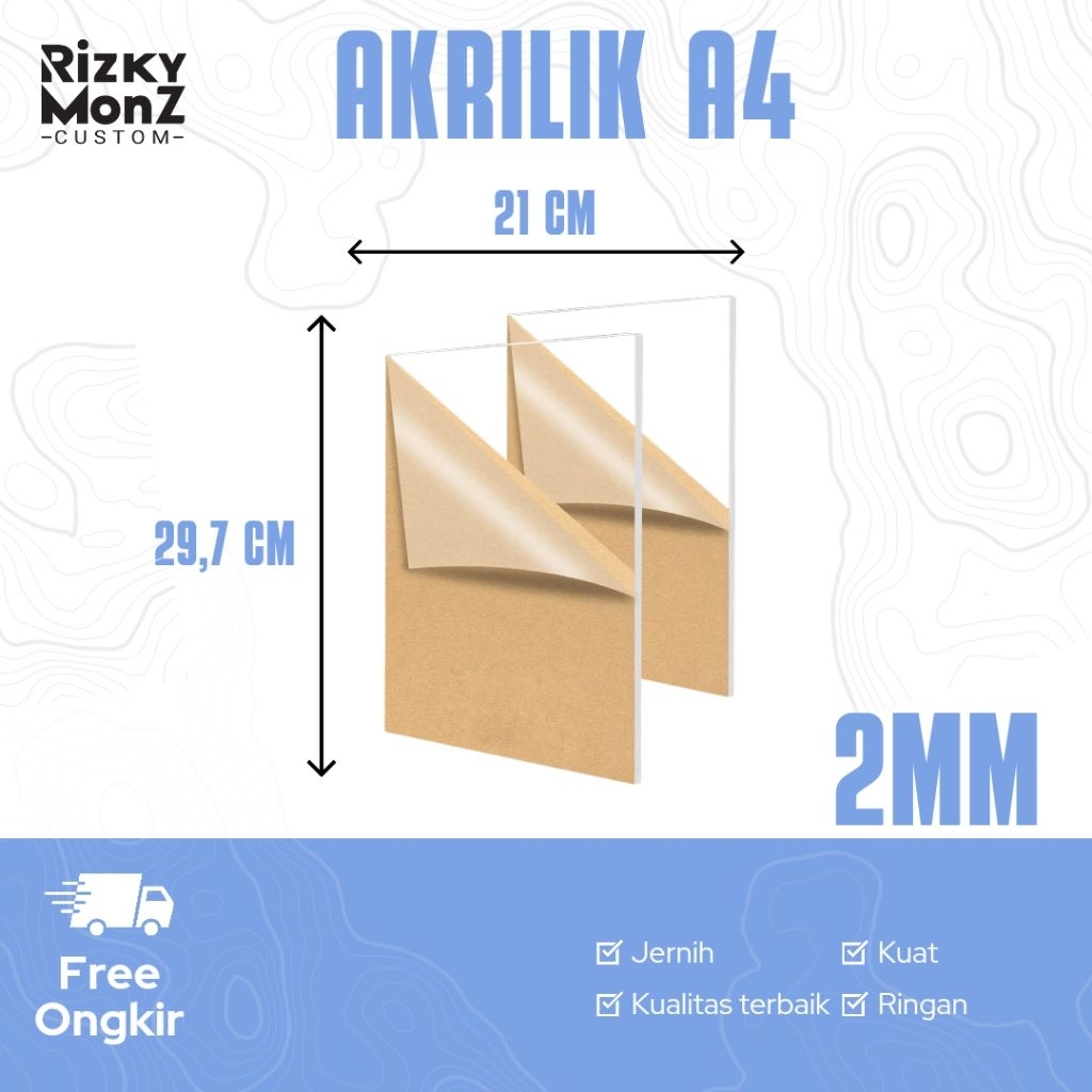 

Akrilik A4 Bening ketebalan 2 mm | Akrilik lembaran Bening Jernih Berkualitas