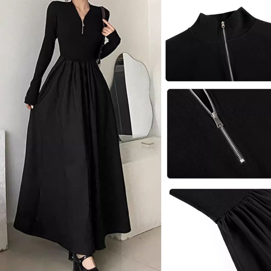 korean style vintage maxi dressdress muslim New Collection Fashion Long Dress trebaru 224 dress hita