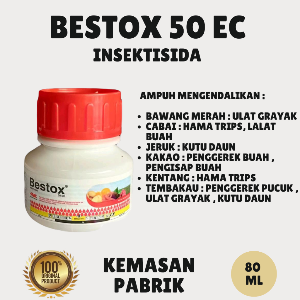 Bestox 50 EC 80ml Kemasan Pabrik Insektisida